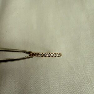 16g Gold Outside Gem Ring 14k yellow gold 1/2” CZ